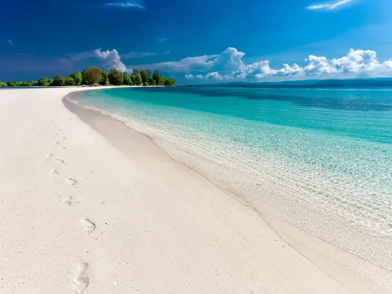 Maldives tropical island aerial view