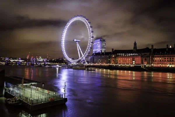 London Eye overlooking the Thames